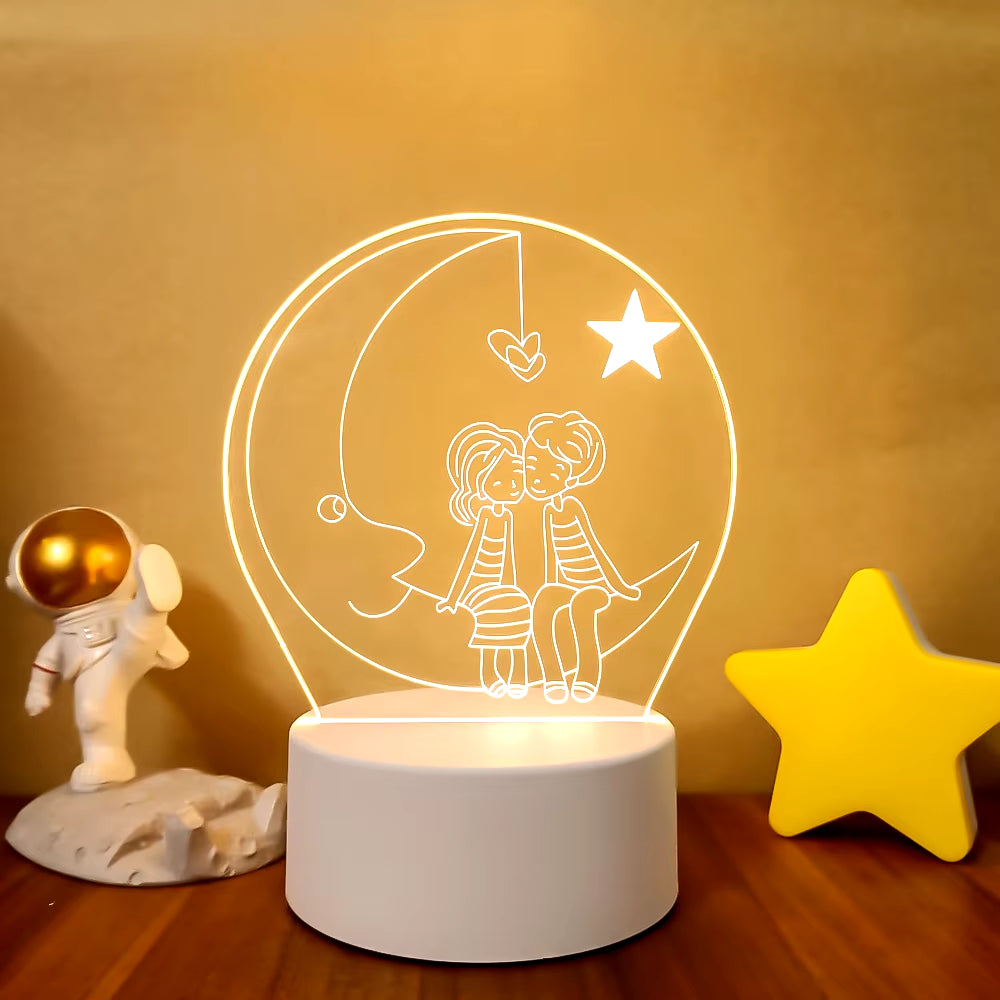 3D LED Lamp Creative 3D LED Night Lights Novelty Illusion Night Lamp 3D Illusion Table Lamp for Home Decorative Light