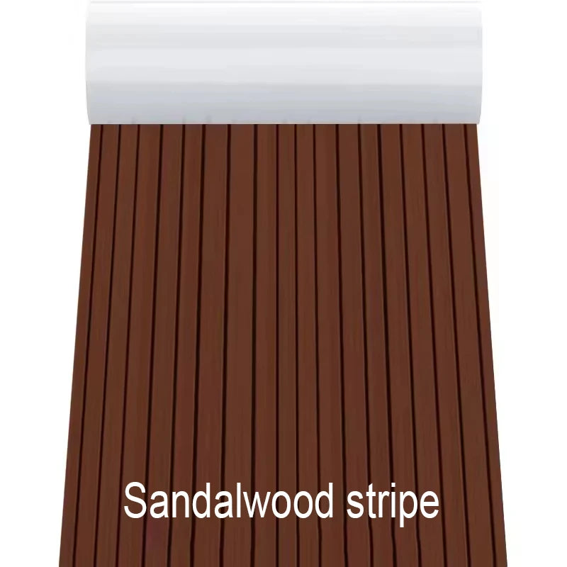 4 Colors 2400X450X6Mm EVA Self-Adhesive Foam Boat Flooring Faux Teak Decking Sheet Pad for Boat Marine Yacht RV Deck Sheet Mat