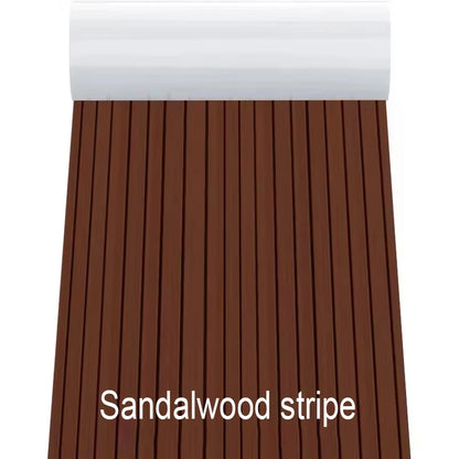 4 Colors 2400X450X6Mm EVA Self-Adhesive Foam Boat Flooring Faux Teak Decking Sheet Pad for Boat Marine Yacht RV Deck Sheet Mat