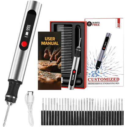 Portable Electric Engraving Pen Kit Mini USB Cordless Rotary Tool Multifunctional Stone Wood Metal Carving Pen DIY Hand Tools