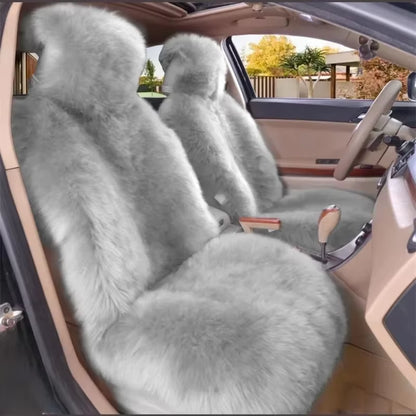 1PC Warm Plush Car Seat Cushion, Universal Long Wool Fur Car Front Seat Protect Cushion Mat, Car Seat Covers Auto Accessories