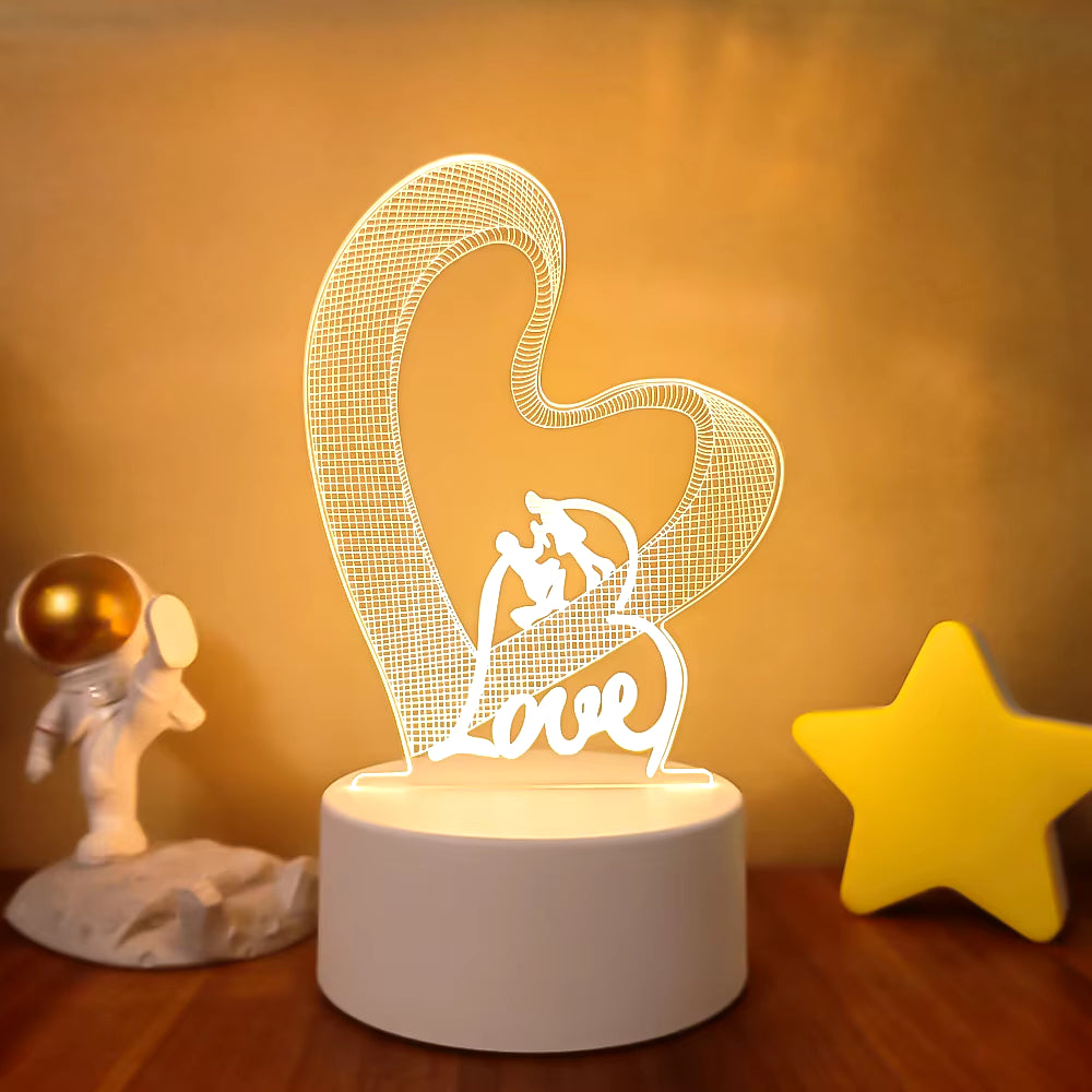 3D LED Lamp Creative 3D LED Night Lights Novelty Illusion Night Lamp 3D Illusion Table Lamp for Home Decorative Light