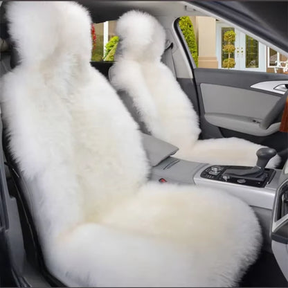 1PC Warm Plush Car Seat Cushion, Universal Long Wool Fur Car Front Seat Protect Cushion Mat, Car Seat Covers Auto Accessories