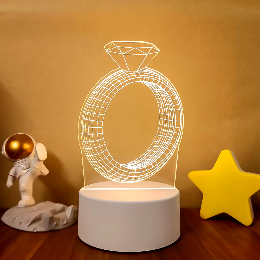 3D LED Lamp Creative 3D LED Night Lights Novelty Illusion Night Lamp 3D Illusion Table Lamp for Home Decorative Light