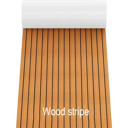 4 Colors 2400X450X6Mm EVA Self-Adhesive Foam Boat Flooring Faux Teak Decking Sheet Pad for Boat Marine Yacht RV Deck Sheet Mat