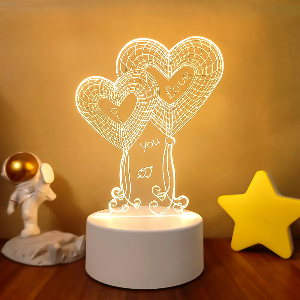 3D LED Lamp Creative 3D LED Night Lights Novelty Illusion Night Lamp 3D Illusion Table Lamp for Home Decorative Light